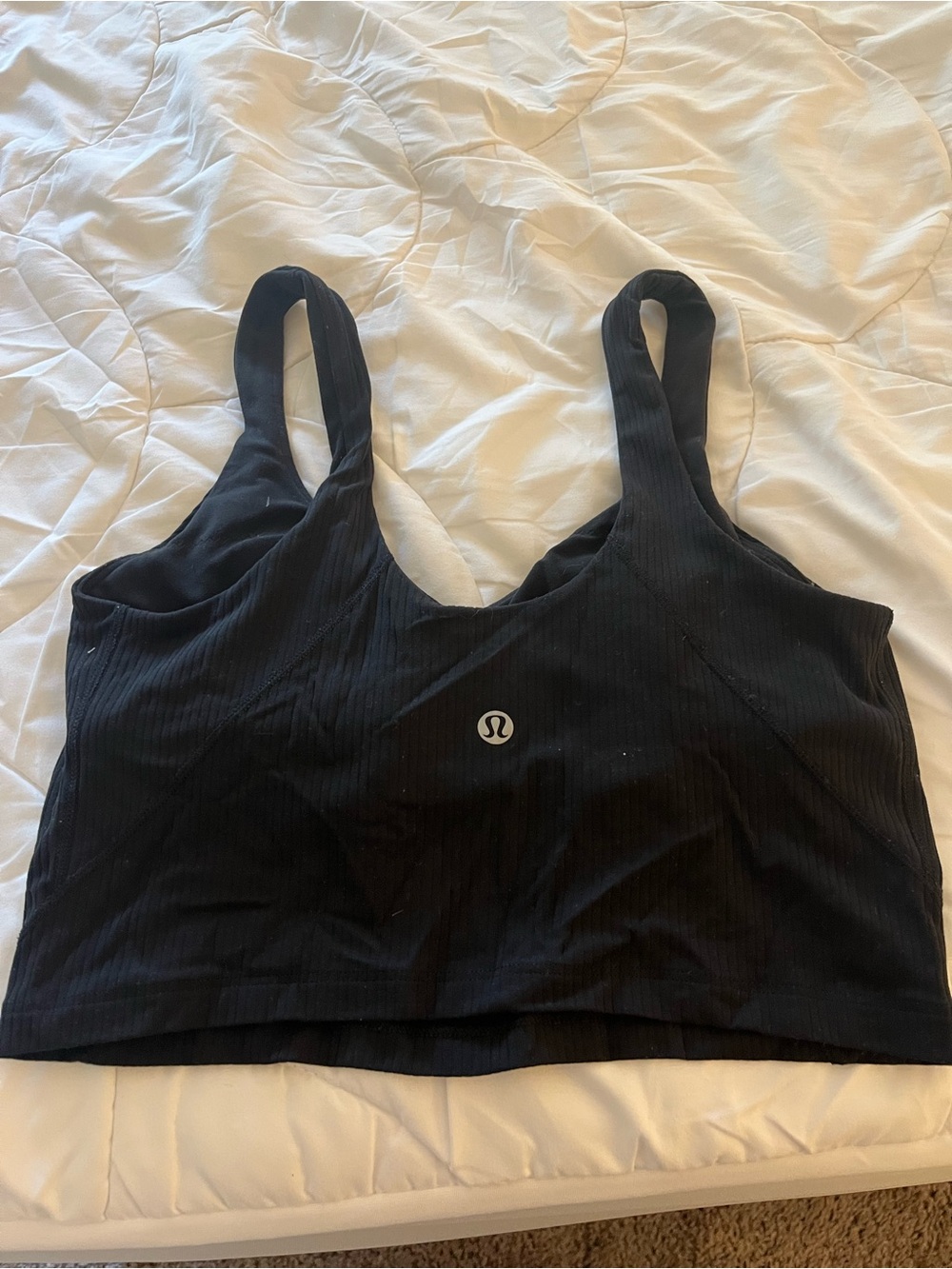lululemon Black Ribbed align tank
